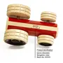Handcrafted Wooden Push Toy - Trako Tractor Red, 4 image