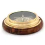 Wood and Brass Real Nautical Compass Handicraft (215 Silver), 2 image