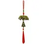 Car Decoration Rear View Mirror Hanging Accessories Elephant Bell and and Buddhist Prayer Flags for Car, 3 image