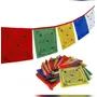 Buddhist Prayer flag lungta Flag / 5 Meter Long / 10 Flags/Each Leaf Size 8 inch by 10 inch, 2 image