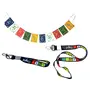 Pack of 3 [one Piece of Lanyard ID Long 18 inch one Piece of Keychain 7 inch Long and one Piece of Velvet Buddhist Prayer Flags (Bike/car/Home/Office Decor), 2 image