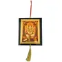 Combo of Ganesha Car Decoration Rear View Mirror Hanging Accessories and Prayer Flag for Car, 4 image