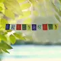 Prayer Flags Wind Outdoor Flags Car Jewelry Decor Accessories Flag Decorations Buddhist Items Om Mani Padme Hum Peace Sign Wall Flag Hanging for Car/Bike - Multicolor, 3 image