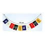 AUTO Trend-Prayer Flags Wind Outdoor Flags Car Jewelry Decor Accessories Flag Decorations Buddhist Items Om Mani Padme Hum Peace Sign Wall Flag Hanging for Car/Bike 2.5 Ft - Multicolor, 2 image