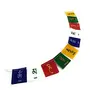 Prayer Flags Wind Outdoor Flags Decor Accessories Flag Decorations Buddhist Items Om Mani Padme Hum Peace Sign Wall Flag Hanging for Car/Bike/Home Door 2 Ft - Multicolor, 3 image