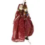 Traditional Handcrafted Rajasthani Colorful Wooden Face String Wood Folk Puppets aka Kathputli aka Rajasthani Dolls Art Handmade Puppet Pair for Home Decor Cultural Program and Events, 2 image