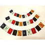 Aric Retails India CompanyPrayer Flags Wind Outdoor Flags Car Jewelry Decor Accessories Flag Decorations Hanging for Car/Bike 2.5 Ft - Multicolor Pack of 1, 2 image