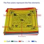 Buddhist Prayer Flag  Traditional Five Elements - Horizontal Wind Horse Design (10 x 10) - 25 Flags & 23 feet, 2 image