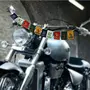 Combo of Orange Flying Hanuman Car Mirror Hanging and Buddhist Prayer Flag for Motorbike, 3 image