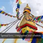Buddhist Prayer flag lungta Flag / 5 Meter Long / 10 Flags/Each Leaf Size 8 inch by 10 inch, 4 image