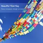 Buddhist Prayer Flag  Traditional Five Elements - Horizontal Wind Horse Design (10 x 10) - 25 Flags & 23 feet, 5 image