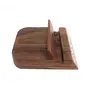 Wooden Mobile Phone Holder for Desk and Table - Sheesham Wood Mobile Stand - Can Hold Any Size Mobile for Decoration and Gifts, 3 image