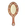 Wooden Handheld Mirror from - Hand Mirror Handheld Vanity Mirror Decorative Mirror Cosmetic Make Up Mirror(Brown), 4 image