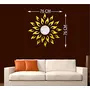 Silver Sun with Extra Falme (Pack of 25) (75 cm X 75 cm) With All Golden Leaf 3D aCryliC stiCker 3D aCryliC stiCkers for wall 3D mirror wall stiCkers 3D aCryliC wall stiCker 3D deCorative stiCkers 3D aCryliC home wall deCor 3D aCryliC mirror stiCKers 3D a, 2 image