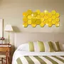 3D Acrylic Mirror Hexagon Shape Wall Stickers(Gold) - Pack of 20, 2 image