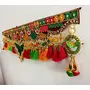 Traditional Multi Zula shubh labh Pearl Beads Handmade Door Hanging/Bandarwal/Toran for Door Traditional Bandarwal for Door 37" inch Length, 3 image