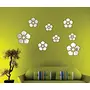 3D Acrylic Flower Wall Mirror Stickers (Silver)- Pack of 8, 2 image