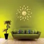 Sun with Extra Flame Golden (Pack of 25) (75 cm X 75 cm) 3D aCryliC stiCker 3D aCryliC stiCkers for wall 3D mirror wall stiCkers 3D aCryliC wall stiCker 3D deCorative stiCkers 3D aCryliC home wall deCor 3D aCryliC mirror stiCKers 3D aCryliC mirror wall st, 2 image
