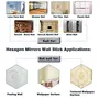 Offering 3D Large Hexagon Acrylic Stickers (Pack of 7) (Size - 5 Inch Each Piece) with 10 Butterfly Acrylic Mirror Wall Stickers for Home & Offices (Silver), 3 image
