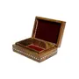 Wooden Jewellery Box for Women Wood Jewel Organizer Storage Box Gift Items - 6 inches X 4 Inches (Brown), 3 image