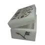 White Stone Inlaid Rectangle Box 3x2 inch, 2 image