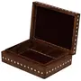 Wooden Vintage Decorative Box/Storage Box/Kitchen Box/Jewellery Box (8 inch x 6 inch Brown), 3 image