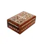 Wooden Jewellery Box for Women Wood Jewel Organizer Storage Box Gift Items - 6 inches X 4 Inches (Brown), 2 image