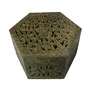 Stone Jewellery Box (Hexagonal) 4x4x2.5 inch Carved, 2 image