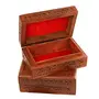 Combo of 2 Wooden Jewellery Jewel Boxes Storage Box Organizer Gift Box for Women Necklace Earring Set Bangles Churi Holder Gift for Men Dimensions: 6 x 4 x 2.5 Inch Weight - 800 GM, 3 image