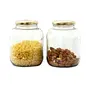 Airtight Transparent Glass Jars & Container with Metal Cap 1415ML (Set of 6), 3 image