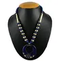 Oxidized Golden Blue Beads Necklace for Women, 2 image