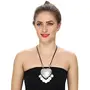 Designer Oxidized German Silver Heart Shaped Tibetan Necklace for Women and Girls, 2 image