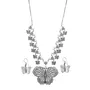 Designer Oxidized Butterfly Design German Silver Necklace Set for Women, 2 image
