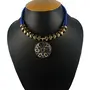 Blue Thread Oxidized Gold Fashion Necklace for Women, 3 image