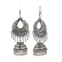 Stylish High Quality German Silver Oxidized Jhumki Earrings For Women and Girls, 2 image