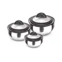 MILTON Clarion Jr Stainless Steel Gift Set Casserole with Glass Lid Set of 3Steelplain, 2 image