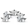 Pigeon Kitchen Star Stainless Steel Cook and Serve Handi Set (5 - Pieces Silver), 2 image
