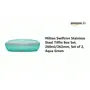 MILTON Swiftron Stainless Steel Tiffin Box Set 260ml/262mm Set of 2 Aqua Green, 2 image