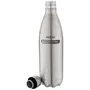 MILTON Thermosteel Duo Deluxe-1000 Bottle Style Vacuum Flask 1 Litre Silver + Aqua Single Walled Stainless Steel Fridge Water Bottle 930ml Silver Combo, 3 image