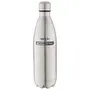 MILTON Thermosteel Duo Deluxe-1000 Bottle Style Vacuum Flask 1 Litre Silver + Aqua Single Walled Stainless Steel Fridge Water Bottle 930ml Silver Combo, 2 image