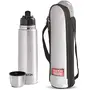 MILTON Thermosteel Flip Lid Flask 500 millilitres Silver & Alive 750 Stainless Steel Water Bottle 750 ml Black Combo, 2 image