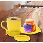 Coffee and Cookies Melamine Server Set of 3 Yellow, 3 image