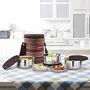 MILTON Ribbon 3 Stainless Steel Lunch Box with Jackets Set of 3 Brown, 5 image