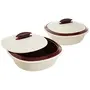 Signoraware Double Wall Big Casserole Set Set of 2 1.8 litres Maroon, 2 image