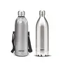MILTON Thermosteel Flip Lid Flask 500 milliliters Silver + Thermosteel Duo DLX-1800 Stainless Steel Water Bottle 1.8 Litres Steel, 5 image