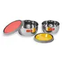 Sumeet Stainless Steel Modena Food Storage Airtight & Leak Proof Containers Set of 3 pc (400 ml 500 ml & 800 ml), 2 image