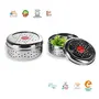 Sumeet Stainless Steel Hole Puri Dabbas/Flat Canisters with Air Ventilation Set of 2 Size No. 10-17cm Dia No. 11-18.5cm Dia, 5 image
