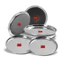 Sumeet Stainless Steel Heavy Gauge Dinner Plates with Mirror Finish 27.5cm Dia - Set of 3pc, 14 image