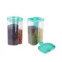 Container for Kitchen 2 Sections Air Tight Transparent Food Grain Cereal Dispenser Storage Container Jar -2000mlStorage containers Masala Boxes for Kitchen ( Set Of 3 ), 2 image