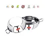 Sumeet Stainless Steel Encapsulated Bottom induction and Gas Stove Friendly Kadhai (Size no 12 and 13 1.9L and 2.3L) - Set of 2, 5 image
